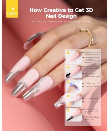 Buy BURANO 3D Clear Nail Sculpting Gel - 15G Nail Glue for Art Designs Clear Molding Gel for Sculpture & Decoration - Fast International Shipping - Buy Online on GoSupps.com