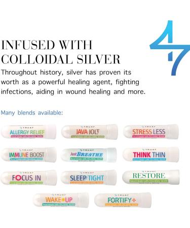 TRU47 Organic Essential Oil & Colloidal Silver Nasal Inhaler Stick for Allergy Relief - 1 Pack - Buy Online on GoSupps.com
