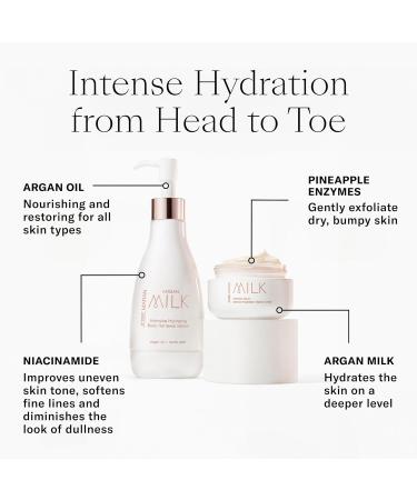 Josie Maran Argan Milk Intense Hydration Night Cream - Hydrating Anti Wrinkle Face Cream with 100% Pure Organic Argan Oil - Fast-Absorbing & Skin-Plumping (1.7 Fl Oz) - Buy Online on GoSupps.com