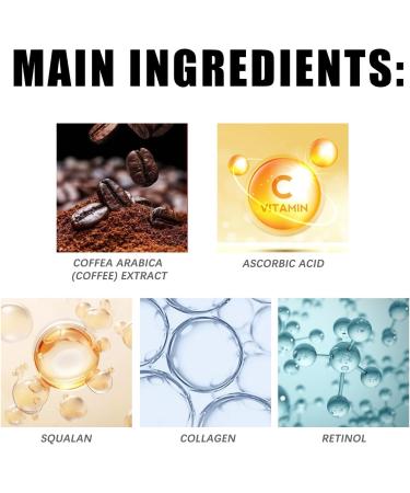 Retinol Serum for Face - Coffee Extract Face Serum - Anti-Aging & Anti Wrinkles Face Serum for Women - Vitamin C Serum for Face - Face Care Squalane Hydrating Serum - Facial Serum - Skin Care Serum - Buy Online on GoSupps.com