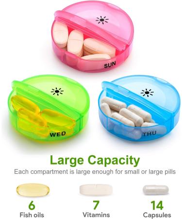 Barhon Extra Large Monthly Pill Organizer - 2 Times a Day | 28-Day Vitamin & Fish Oil Box | Rainbow Colors - Buy Online on GoSupps.com