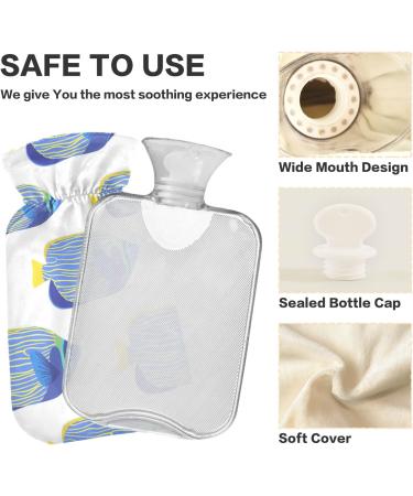 Hot Water Bottle with Cover - Fish Design 2L Warm Water Bag for Pain Relief - Ideal for Adults & Women - Buy Online on GoSupps.com