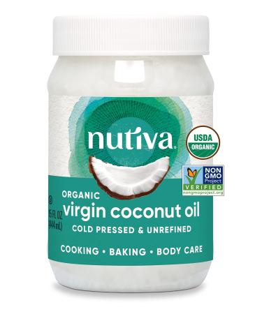 Nutiva Organic Coconut Oil Virgin 15 fl oz (444 ml)