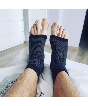 Os1st Men's Performance Foot Sleeve Large - Natural (1 Pair) | Supportive Compression for Active Feet - Buy Online on GoSupps.com