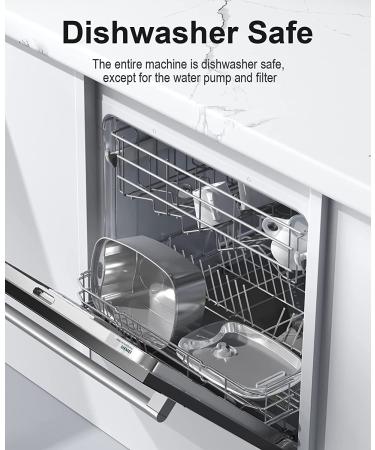 OlarHike Stainless Steel Cat Water Fountain - 61oz/1.8L Automatic Pet Dispenser with Quiet Pump & Adjustable Flow - Dishwasher Safe - For Cats and Dogs - Buy Online on GoSupps.com