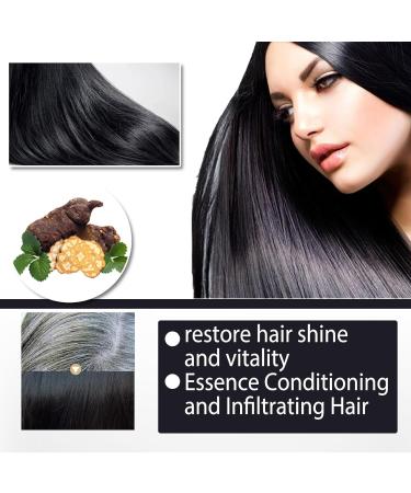  Grgowe Natural Hair Darkening Black Hair Shampoo Shampoo for Black Hair Polygonum Multiflorum Shampoo He Shou Wu Shampoo For Grey Hair Dry And Damaged Hair Men And Women - Buy Online on GoSupps.com