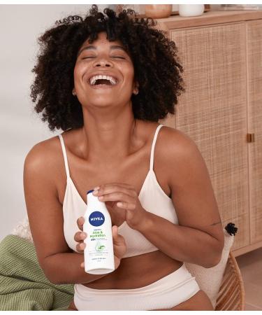NIVEA Aloe Vera Body Lotion Formula Infusion with Deep Hydrating Serum and Aloe Vera for a Refreshing Sensation 1 x 400 ml - Buy Online on GoSupps.com