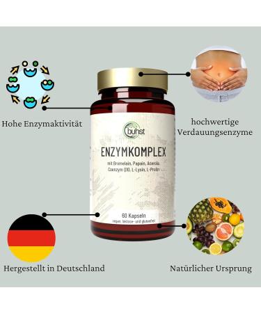 Bromelain Papain Enzyme Complex | Digestive Support & Inflammation Relief | Joint Pain & Tooth Extraction Aid with Lysine Proline CoQ10 & Zinc - Buy Online on GoSupps.com