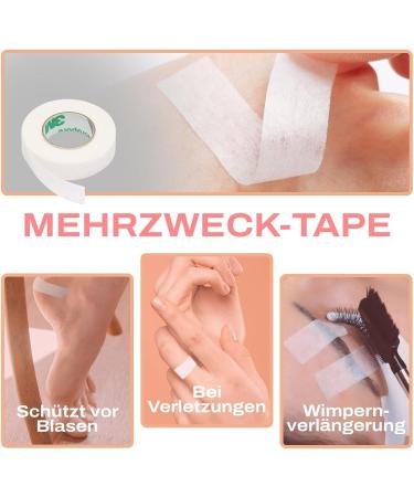 3M Micropore White Non-Woven Adhesive Tape with Instructions for Use by P-Beauty for Eyelash Extensions Hypoallergenic Breathable and Waterproof Bandages Skin Adhesive Tape and - Buy Online on GoSupps.com