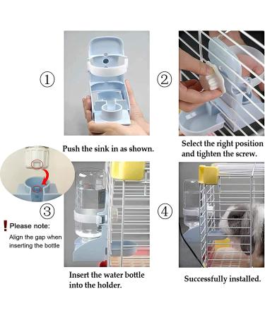 Mcgogo Rabbit Guinea Pig Water Bottle 17oz - Blue Automatic Dispenser - Buy Online on GoSupps.com