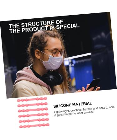 JECOMPRIS 20 pcs Adjustable Face Mask Ear Hooks - Silicone Straps with Buckle - Comfortable Pink Extension for Better Fit - Buy Online on GoSupps.com