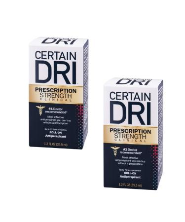 Certain Dri Antiperspirant Roll-On for Excessive Perspiration - 1.2 oz - 2 pk