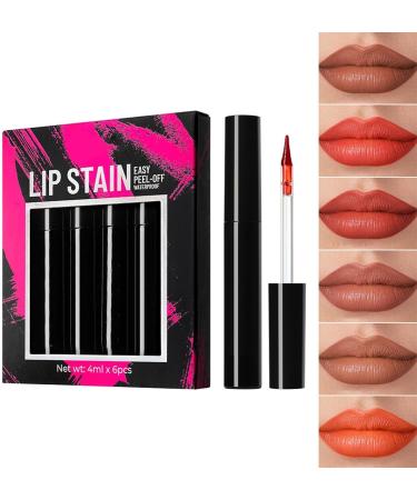  Generisch Pack of 6 Peel-Off Lip Tints - Long-lasting - Stain-resistant - For women girls friends sisters family wives - Buy Online on GoSupps.com