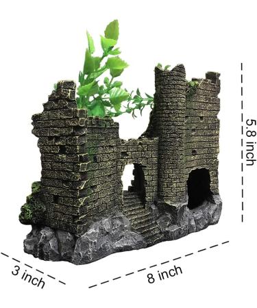 Slocme Medieval Harz Castle Aquarium Decoration | Unique Castle Landscape Ornament & Betta Shelter - Buy Online on GoSupps.com
