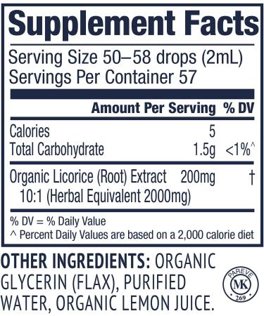 Vimergy USDA Organic Licorice Root Extract Drops - Digestive & Respiratory Support - 115ml | Alcohol-Free, Gluten-Free, Non-GMO, Vegan, Paleo Friendly - Buy Online on GoSupps.com