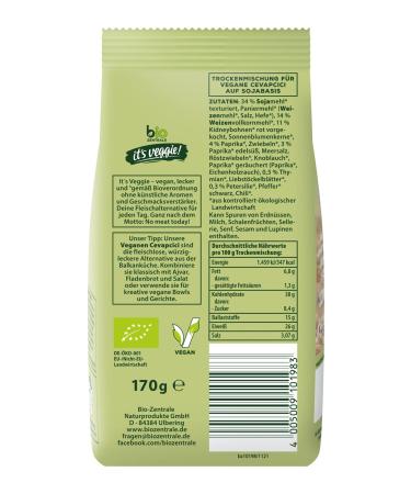 Buy Biozentrale Vegan Soy-Based Cevapcici 170g | High Protein | Authentic Austrian Flavor | International Shipping Available - Buy Online on GoSupps.com