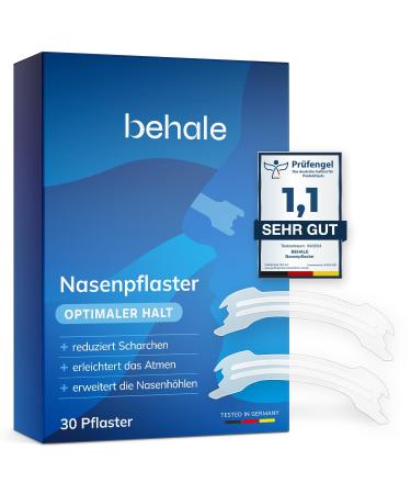 Behale - 30x nose plaster snoring - nose strips for sleeping i anti -snoring support i snoring mopper thanks to better breathing i nose paving snoring - Buy Online on GoSupps.com