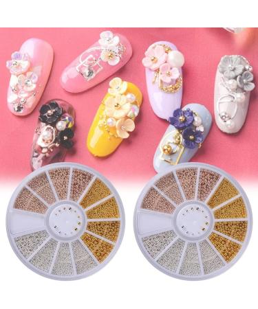 2 Boxes Nail Art Mini Steel Ball Beads for Nail Decoration | Nails Beauty Accessory Tool - Buy Online on GoSupps.com
