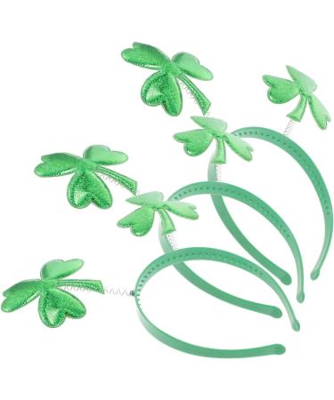 3 Pieces St. Patrick's Day Headband - Green Shamrock Hair Hoop for Holiday Decoration | St. Patrick's Day Accessories - Buy Online on GoSupps.com
