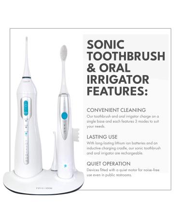 Buy ToiletTree Products Poseidon Irrigator & Toothbrush Combo | Rechargeable Sonic Toothbrush & Oral Irrigator for Oral Health | Extra Tips Included - Buy Online on GoSupps.com