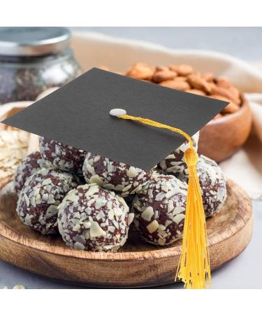Alipis Graduation Cupcake Toppers 2024 Graduation Cap Cake Topper Class of 2024 Grad Cap Cupcake Pick Congrat Centerpiece Stick for 2024 Graduation Party Cake Decoration Black 30pcs - Buy Online on GoSupps.com