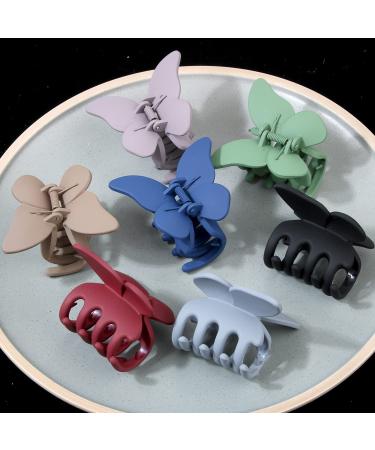 4 Pcs Butterfly Hair Clips for Thick Hair - Non-slip Matte Hair Claw Clips for Women and Girls (Style 2) - Buy Online on GoSupps.com