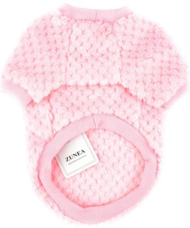 Zweitea Pink Fleece Dog Sweater for Small Dogs - Warm Soft Winter Jacket for Puppies & Cats - XL Size - Buy Online on GoSupps.com