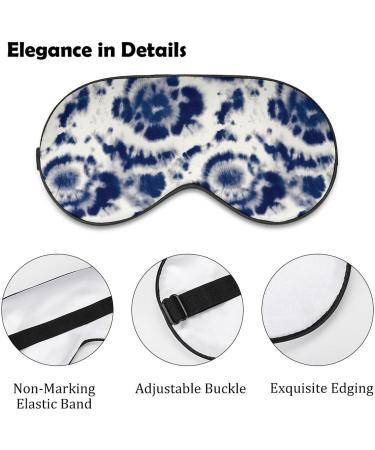 Psychedelic Blue Tie Dye Sleep Mask for Women | Adjustable Eye Shades Cover with Elastic Strap - Perfect for Travel & Relaxation - Buy Online on GoSupps.com
