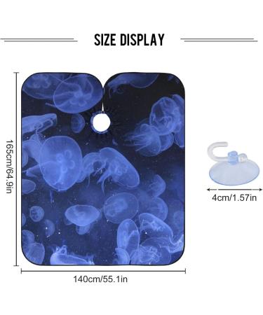Waterproof Barber Cape - Blue Cheetah Haircut Bib for Men & Women | Unisex Hair Cutting Cape for Salon & Home Use - Buy Online on GoSupps.com