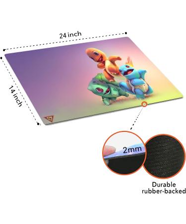 Kanto Starters Board Game Playmat - Trading Card Game Mouse Pad Mat - Buy Online on GoSupps.com