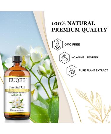 EUQEE Jasmine Essential Oil 118ml - Pure Natural Diffuser Oil for Home Aromatherapy - Buy Online on GoSupps.com