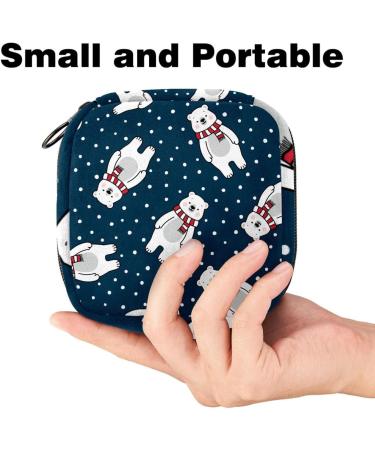 Womens Binding-Up Bags - Winter Bear Patterns | Tampon Storage & Zip Pockets | Multi-Functional Menstrual Bags - Buy Online on GoSupps.com