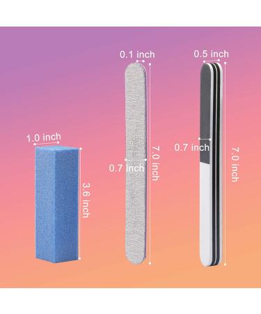 CGBE Nail Files and Buffer Manicure Tools Kit - 10Pcs Rectangular Nail Buffer Block and 100/180 Grit Nail File for Nail Care - White - Buy Online on GoSupps.com