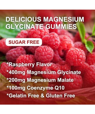 WOGORGT Magnesium Glycinate Gummies 400mg - Raspberry - 60 Gummies - Buy Online on GoSupps.com