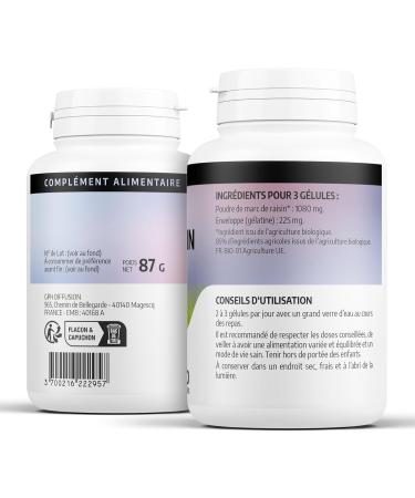 Grape Marc 360 mg - 200 capsules - Ecocert certified - Buy Online on GoSupps.com