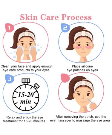 Silicone Under Eye Patches - Reusable Eye Masks for Puffy Eyes | 4 Pairs with Metal Applicator for Lifting & Fine Line Reduction - Buy Online on GoSupps.com