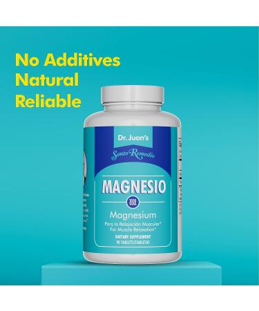 Santo Remedio Magnesium Citrate 300mg 90 Tablets - Muscle Relaxation Dietary Supplement - Buy Online on GoSupps.com