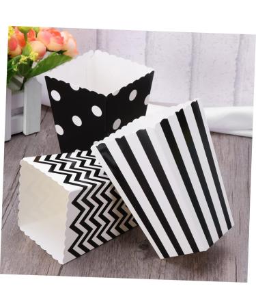 HOMSFOU 48pcs Popcorn Carton Party Bag Gift Bag Party Candy Cartons Candy Bar Bag Candy Buffet Bags Candy Bag European and American 1 count (Pack of 1) Black - Buy Online on GoSupps.com