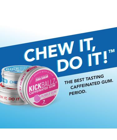 KickBallz Cinnamon Caffeinated Energy Gum | 110mg Quick-Release Caffeine per Piece | Sugar-Free, Low-Calorie, Gluten-Free, Keto | Spicy Pre-Workout Coffee Replacement | 3 Tins, 21 Chews Total Cinnamon 21 Count (Pack of 1) - Buy Online on GoSupps.com
