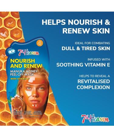 7th Heaven Manuka Honey Peel Off Face Mask with Vitamin E - Nourish and Renew - All Skin Types - Buy Online on GoSupps.com