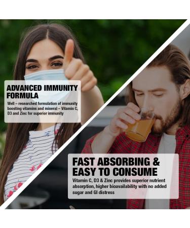 Fast&Up Vitamin C + D3 + Zinc Effervescent Tablets - 20 Tabs, Orange Flavour - Buy Online on GoSupps.com