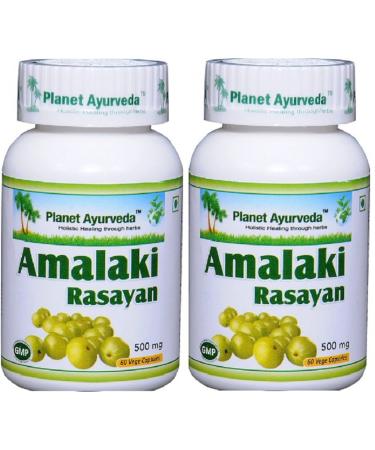 Planet Ayurveda Amlaki Rasayan 500mg Veg Capsules - 2 Bottles