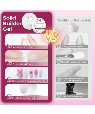  MAGIC ARMOR Solid Builder Gel 4 in 1 15g 3D Gel Builder Gel Solid Builder Gel for Gel Nails Carving and Nail Extension Non-stick for DIY Nail Salon Nail Art Design - Buy Online on GoSupps.com