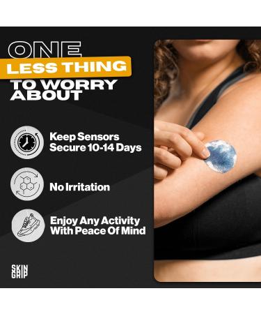 Skin Grip Adhesive Patches for Libre 3 CGM - Waterproof & Sweatproof Medical Tape for 10-14 Days - Classic Pack - Buy Online on GoSupps.com