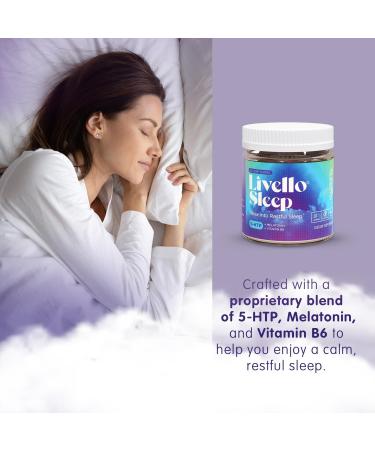 Alexsyn Livello Sleep Wild Berry Gummies - 30 Servings Natural Sleep Support with 5-HTP Melatonin and Vitamin B6 for Peaceful Night Vegan & Gluten-Free - Buy Online on GoSupps.com