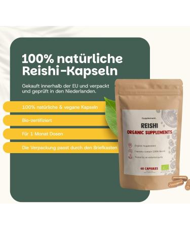 Cupplement Reishi Capsules 500 mg Biologisch 60 Capsules Mushroom Immuun Capsule Singlepack - Buy Online on GoSupps.com