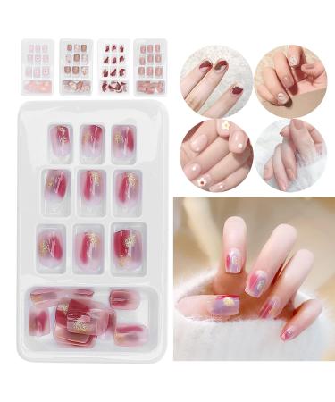 Shop Art Nails: 24-Piece Angular Short Press-On Nails | Full Cover Glue-On Fake Nails for Women & Girls - Buy Online on GoSupps.com
