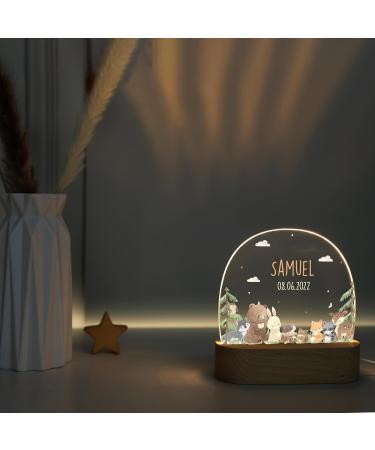 Kidsmood Nachtlampe - Personalized Bedside Lamp for Children | Cute Night Light for Babies | Unique Gift for Baby Showers & Births - Buy Online on GoSupps.com