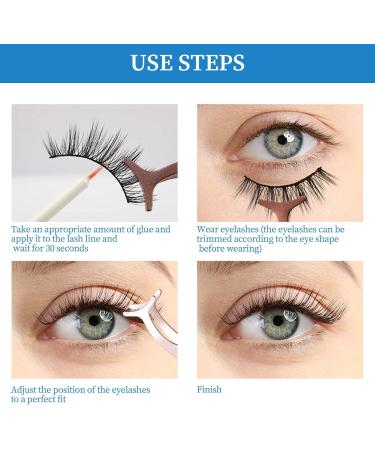 Eyelash Glue - Strong Hold Transparent Lash Glue | Strong Hold Eyelash Adhesive for Strip Lashes and Cluster Lashes Extension/ - Buy Online on GoSupps.com