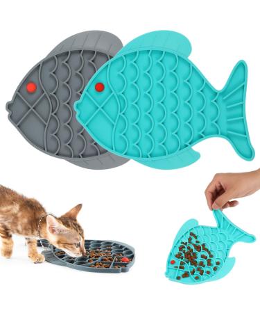 Umorismo 2 pieces Leck Pad Slow Feder Silicone Lick mat for dogs and cats lick mat lick mat dog cat bathroom for slow feeding pet baths training